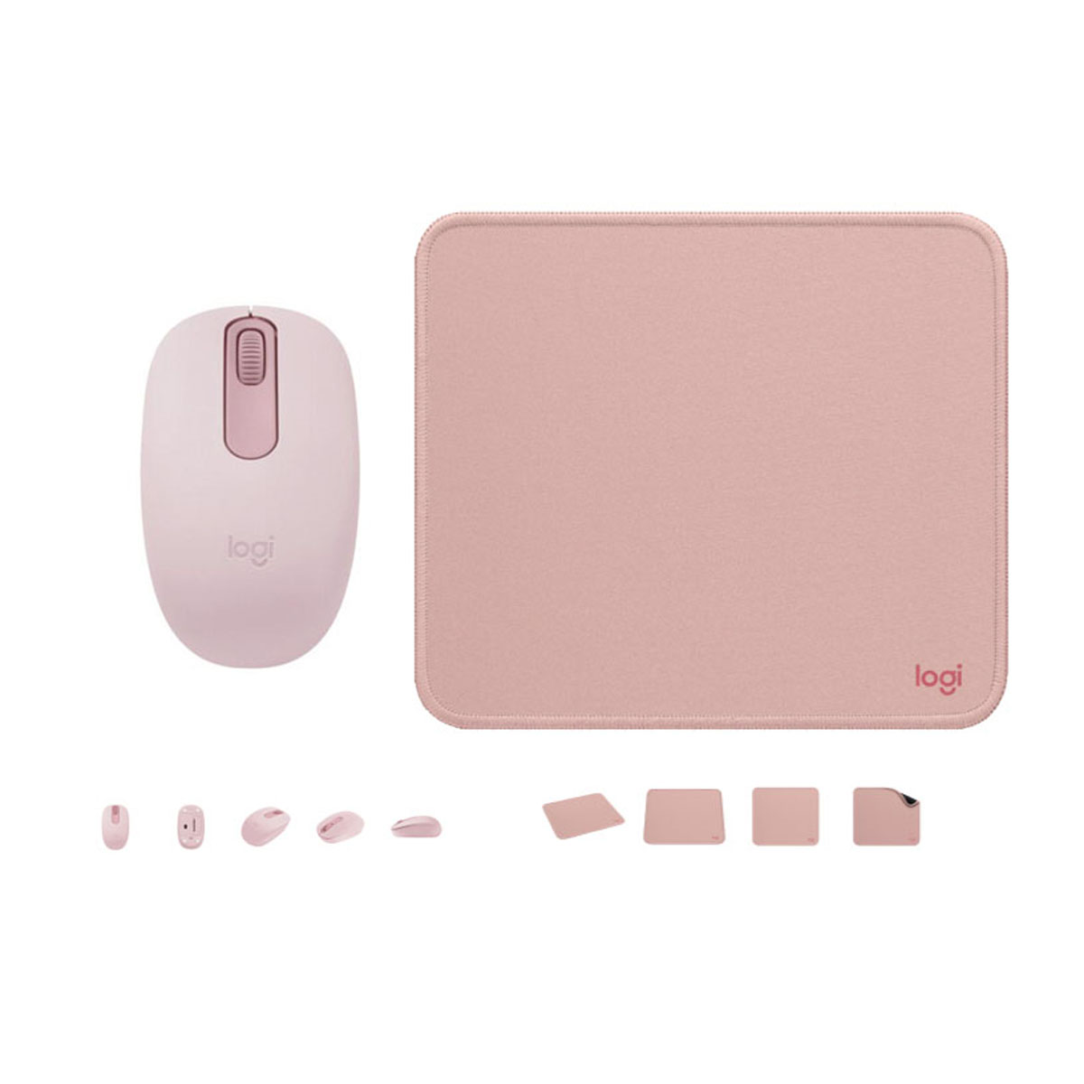 LOGITECH MOUSE M196 ROSADO + PAD MOUSE 200X230 - 1