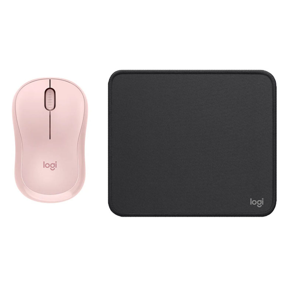 LOGITECH MOUSE M240 ROSADO+ PAD MOUSE 200X230 NEGRO - 1