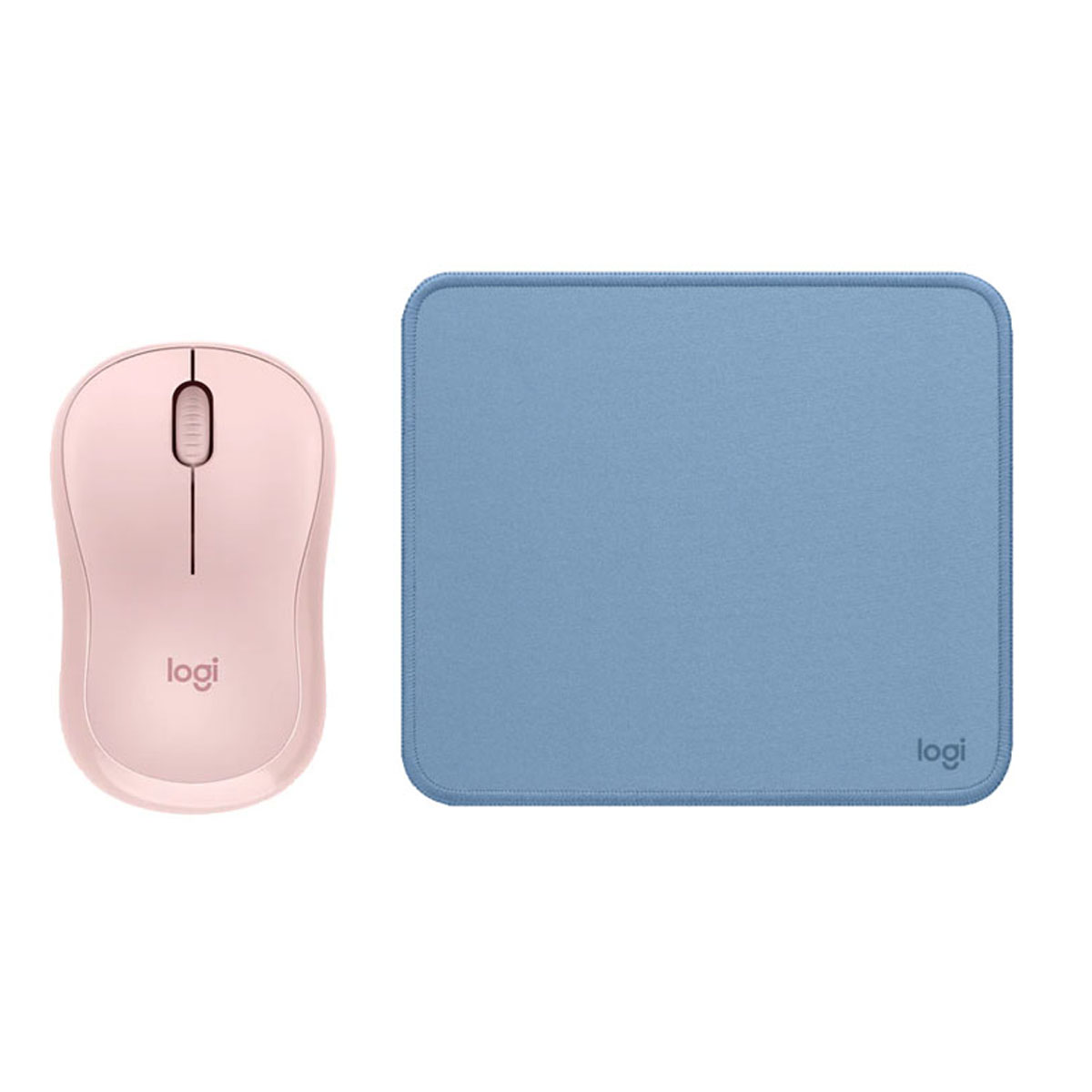 LOGITECH MOUSE M240 ROSADO+ PAD MOUSE 200X230 AZUL - 1
