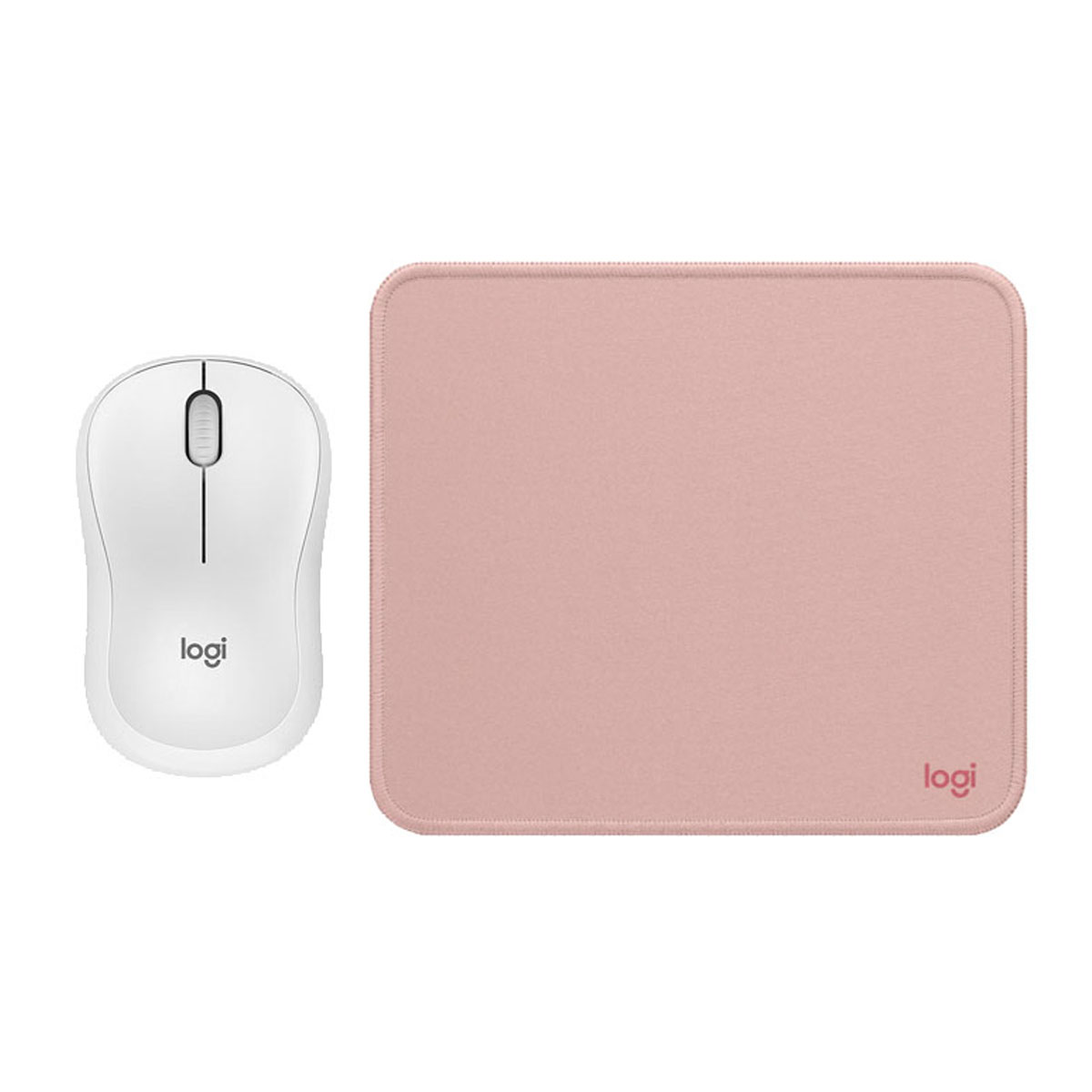 LOGITECH MOUSE M240 BLANCO+ PAD MOUSE 200X230 ROSADO - 1