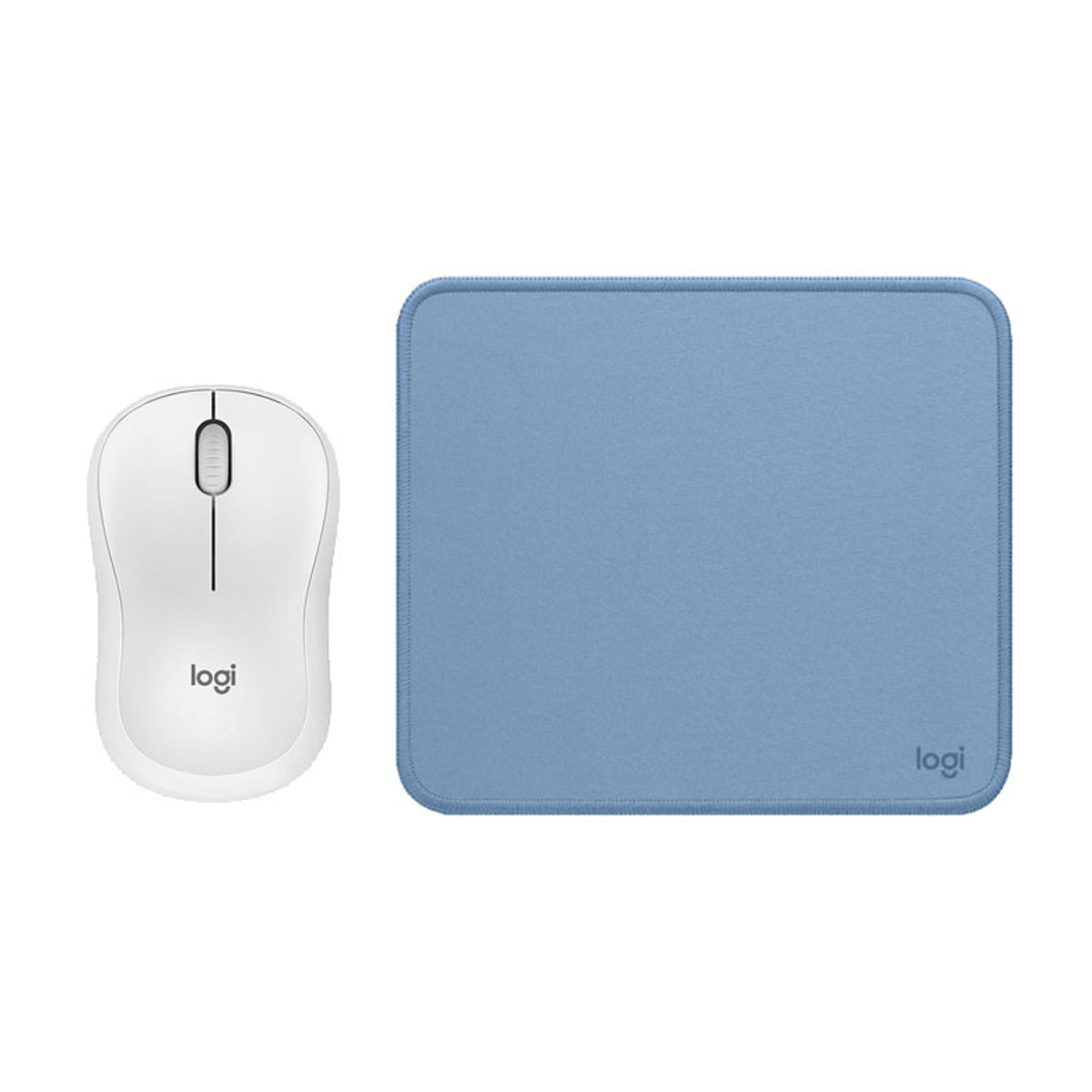 LOGITECH MOUSE M240 BLANCO+ PAD MOUSE 200X230 AZUL - 1