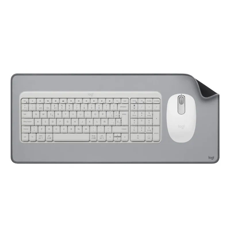 TECLADO K250 + MOUSE M196 BLANCO +PAD MOUSE GRIS - 2
