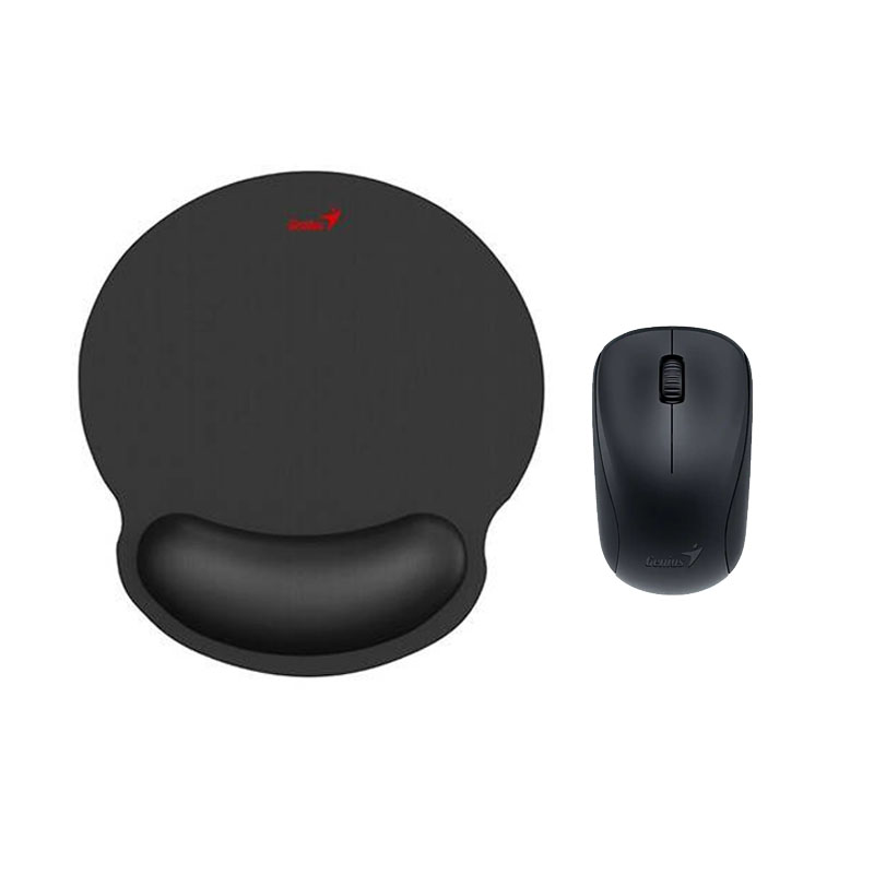 MOUSE NX-7000 NEGRO + PAD MOUSE G-WMP 100 C/DESCANSADOR NEGRO - 1