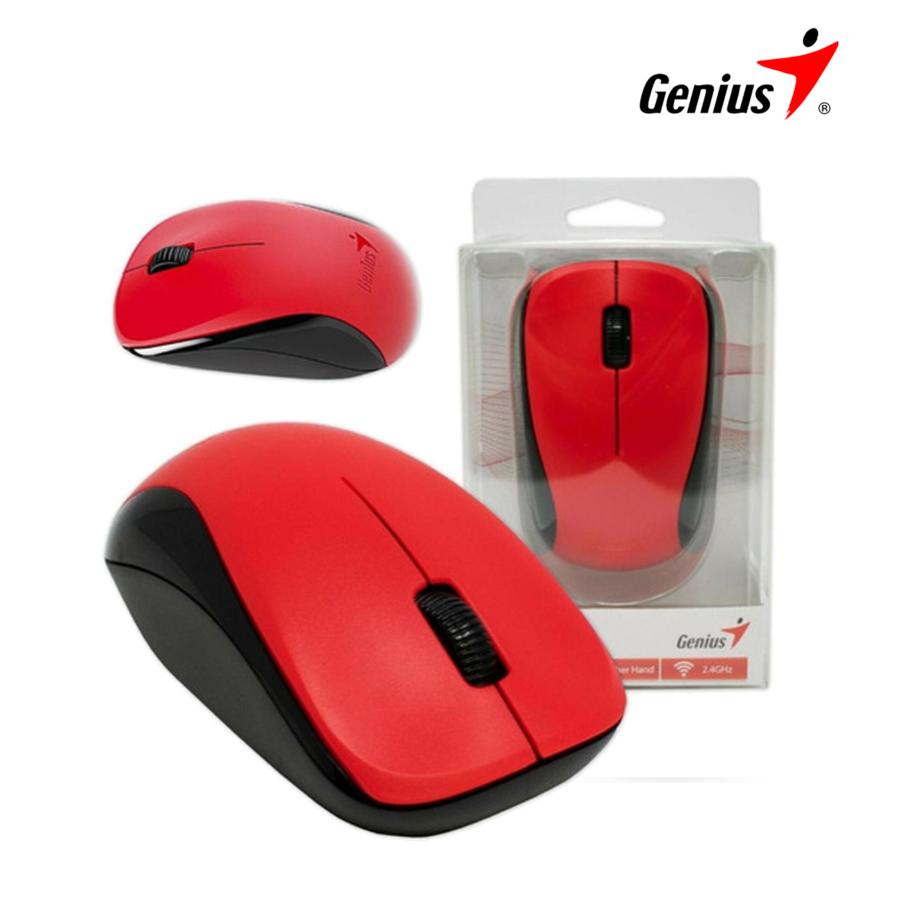 MOUSE NX-7000 ROJO + PAD MOUSE G-WMP 100 C/DESCANSADOR NEGRO - 3