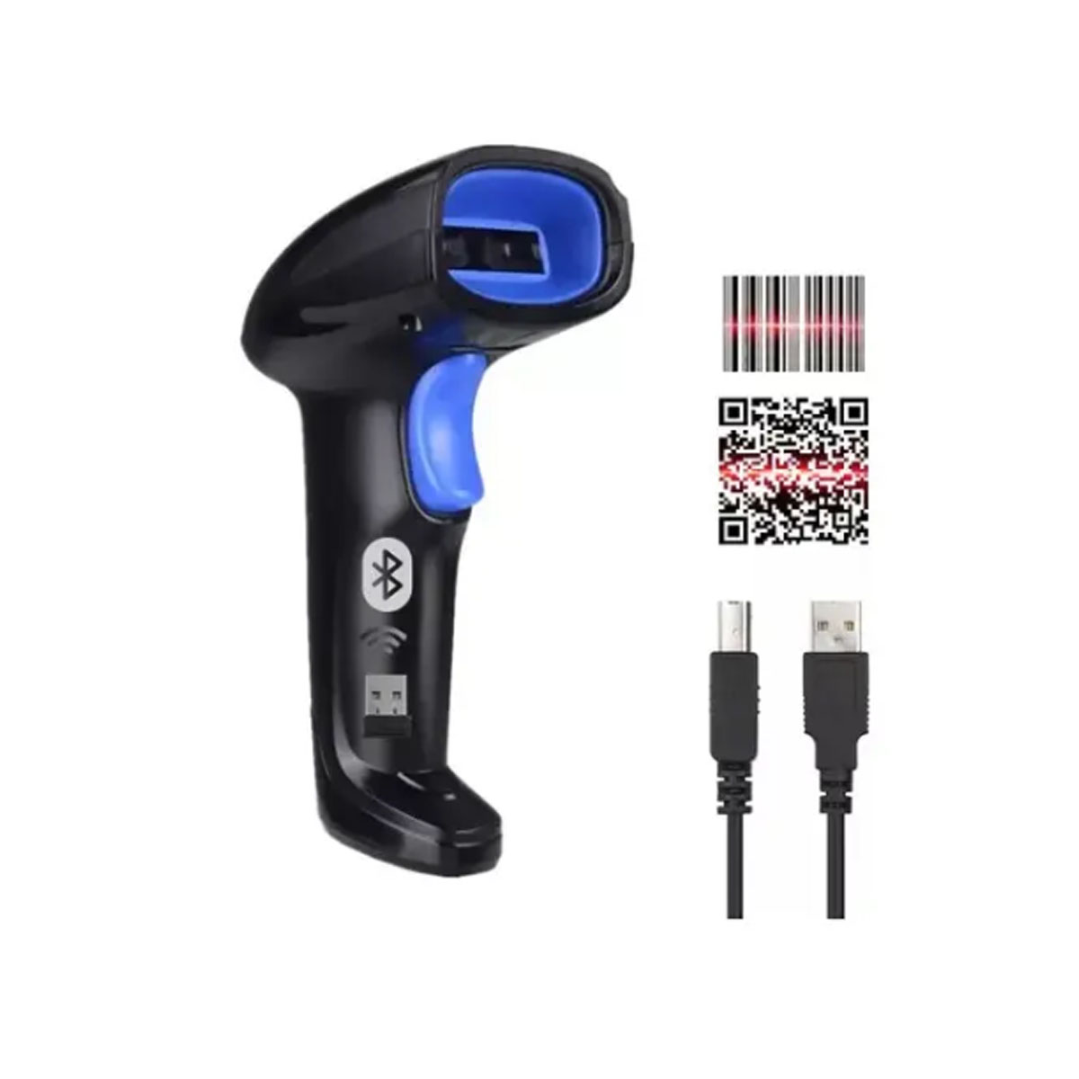 LECTOR PORTÁTIL ESCANER DE CÓDIGO DE BARRAS BLUETOOTH INALÁMBRICO 2D 1D YHD-1100DB - 1