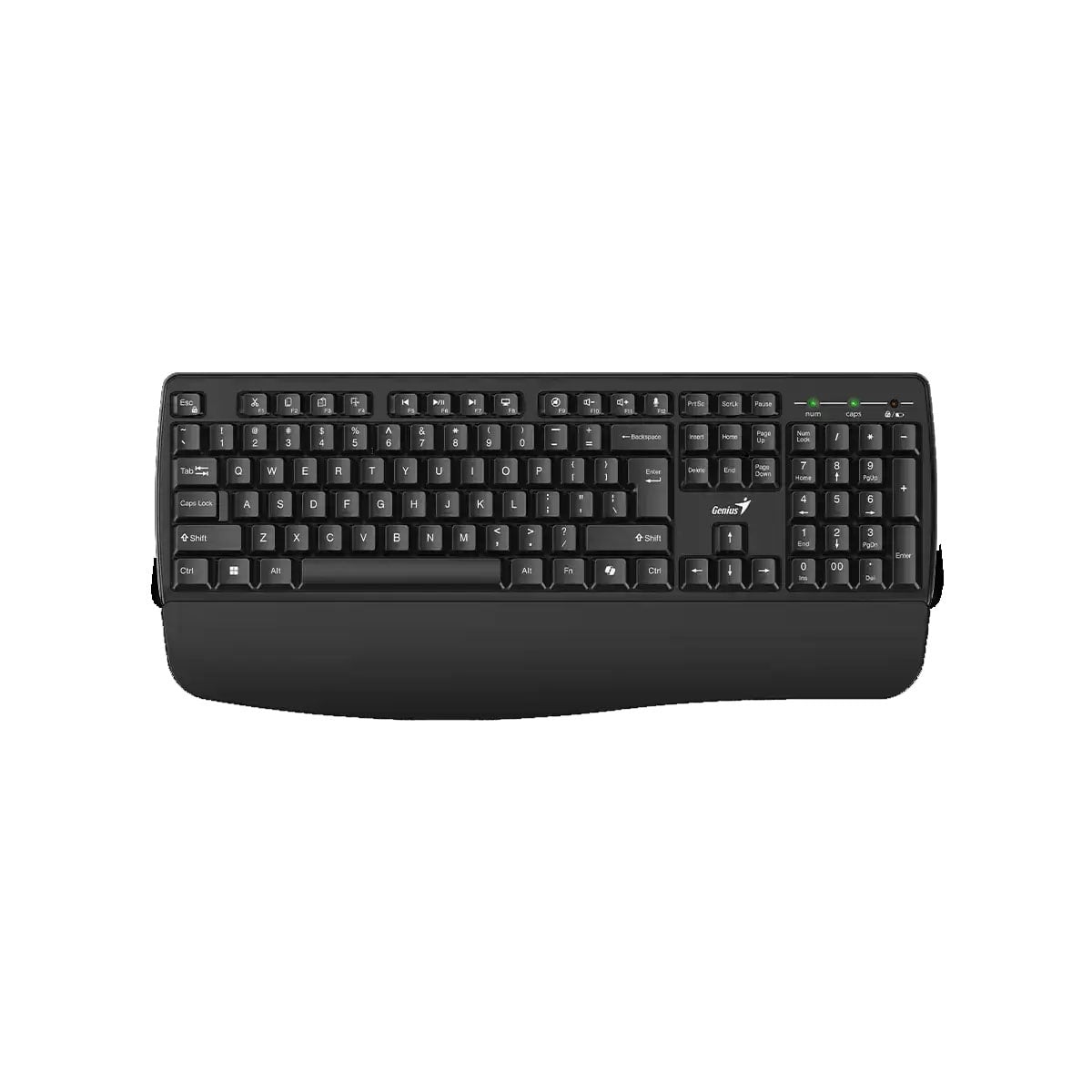 TECLADO GENIUS WIRELESS KB-7123 AI COPILOT MULTIMEDIA/EDICIÓN REPOSAMUÑECA USB SP BLACK - 1