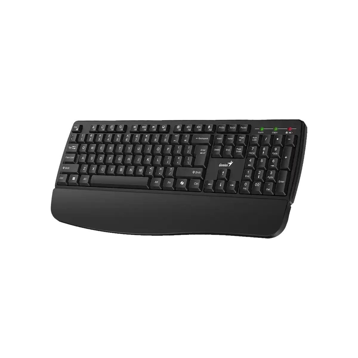 TECLADO GENIUS WIRELESS KB-7123 AI COPILOT MULTIMEDIA/EDICIÓN REPOSAMUÑECA USB SP BLACK - 2