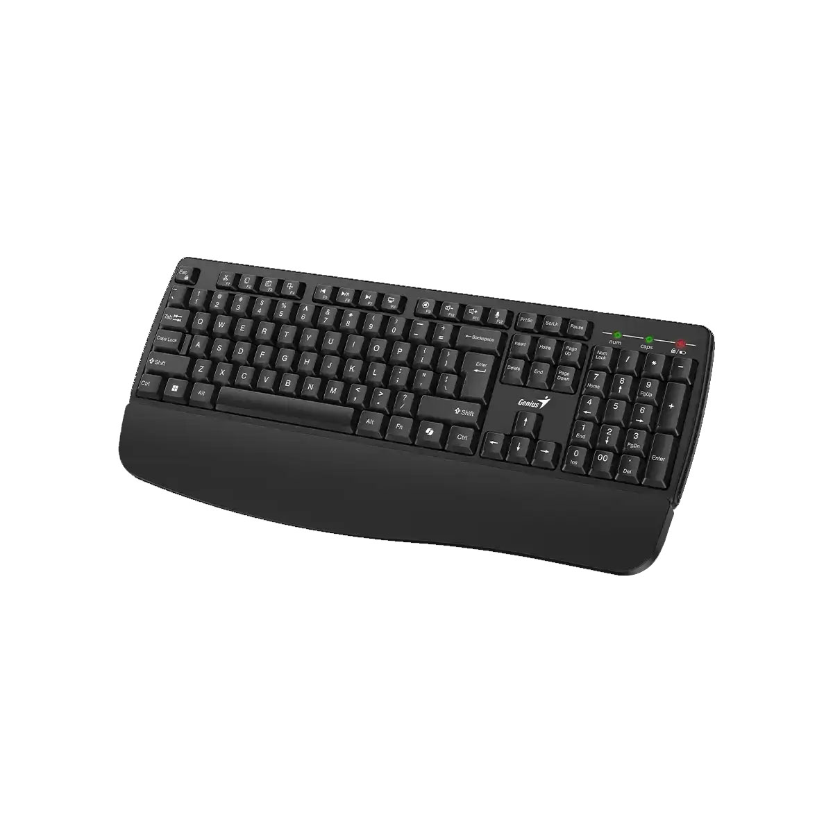 TECLADO GENIUS WIRELESS KB-7123 AI COPILOT MULTIMEDIA/EDICIÓN REPOSAMUÑECA USB SP BLACK - 3