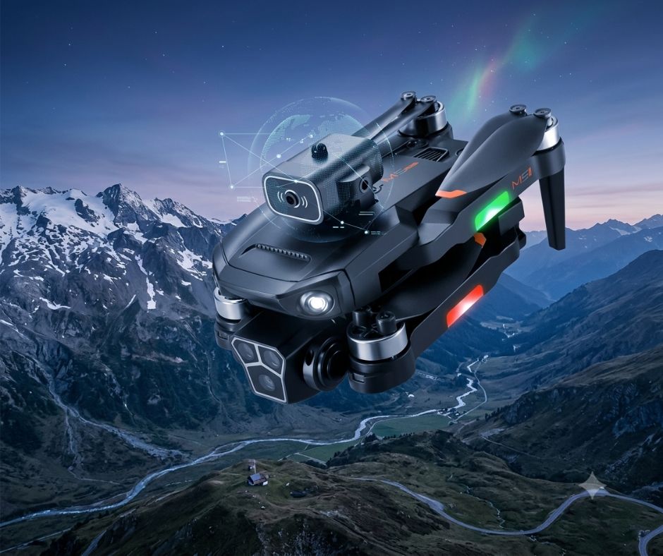 DRON CUADRICOPTERO 6K CINEMA 4K + DUAL CAMARA + GPS + WIFI + 5G + 3 BATERÍAS - 1