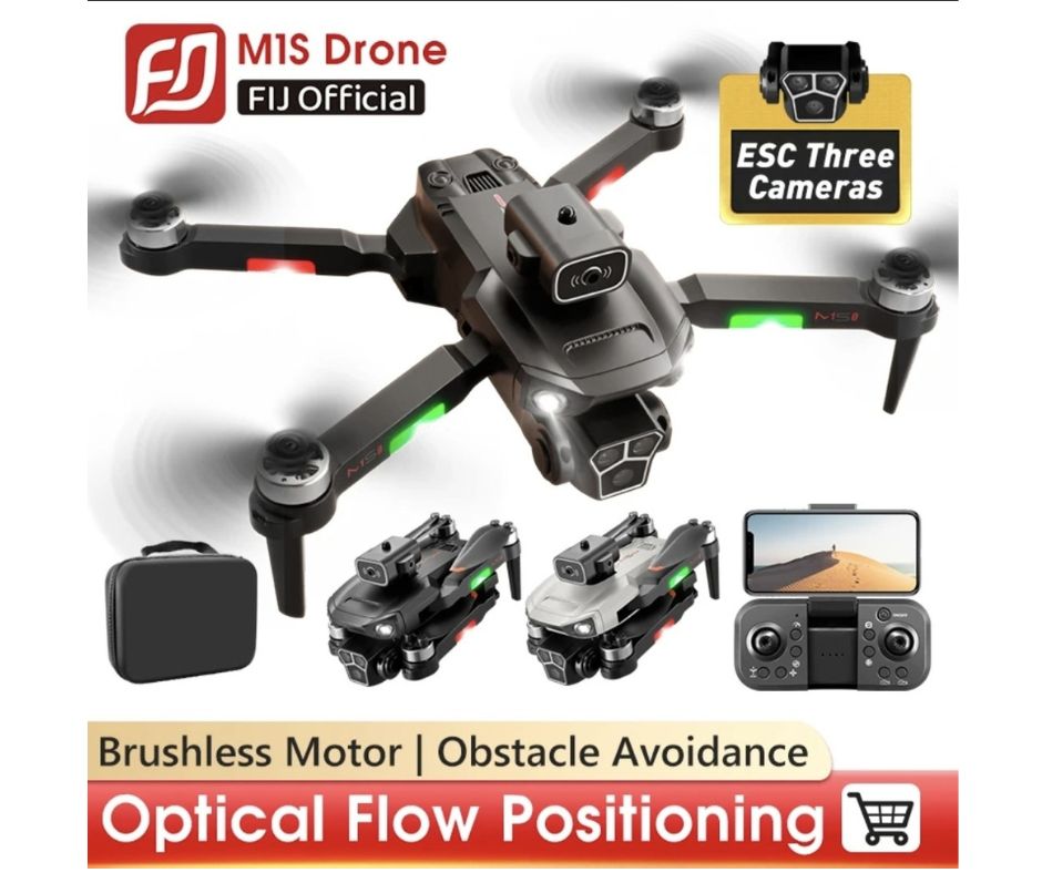 DRON CUADRICOPTERO 6K CINEMA 4K + DUAL CAMARA + GPS + WIFI + 5G + 3 BATERÍAS - 5