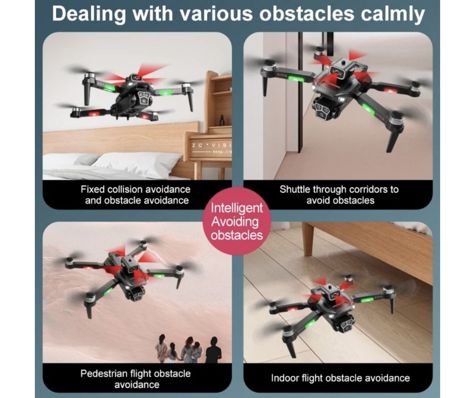 DRON CUADRICOPTERO 6K CINEMA 4K + DUAL CAMARA + GPS + WIFI + 5G + 3 BATERÍAS - 9
