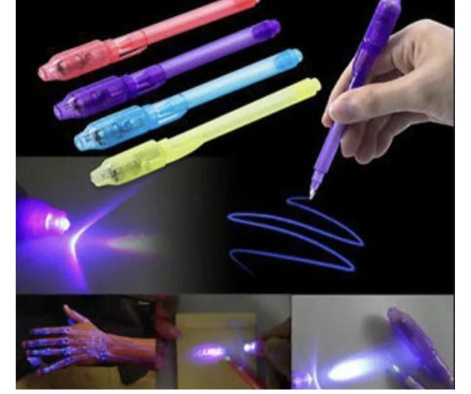 BOLÍGRAFO LAPIZ ESPÍA CON LUZ LED TINTA INVISIBLE - 2