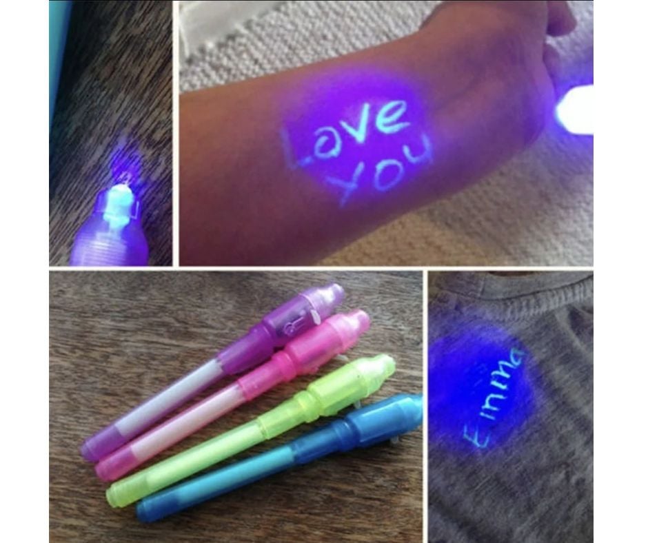 BOLÍGRAFO LAPIZ ESPÍA CON LUZ LED TINTA INVISIBLE - 3