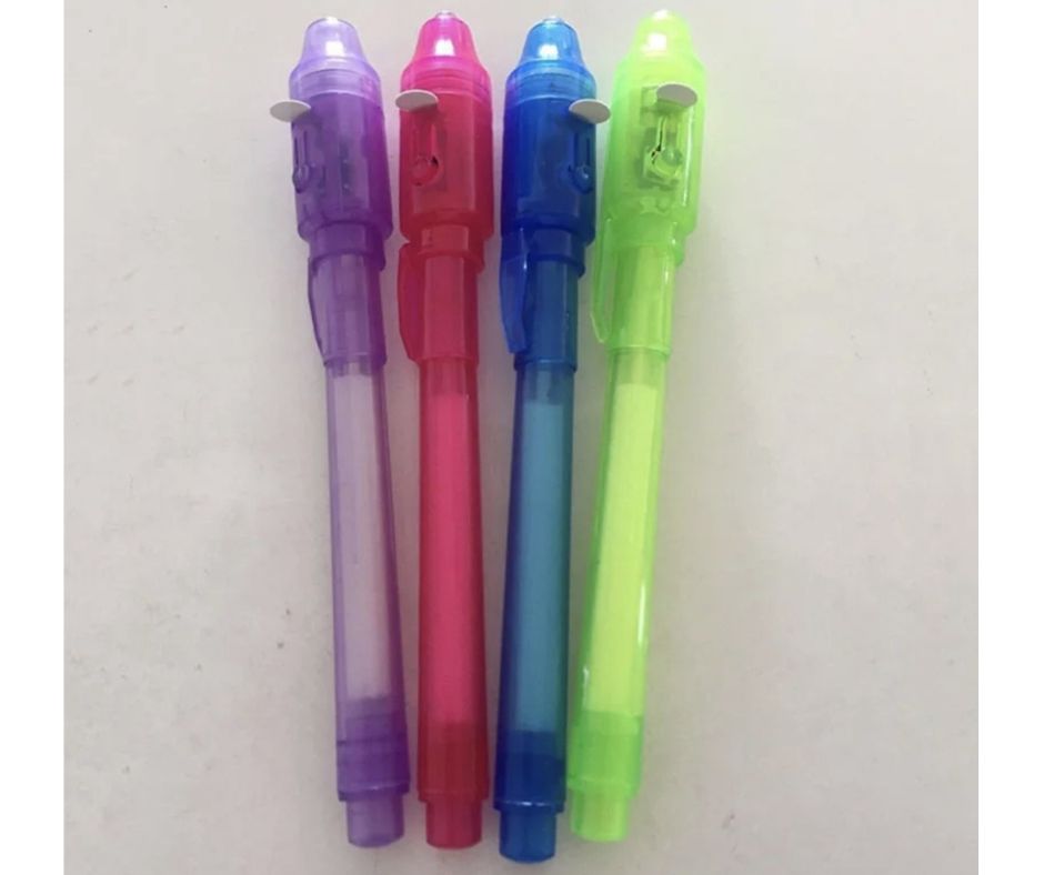 BOLÍGRAFO LAPIZ ESPÍA CON LUZ LED TINTA INVISIBLE - 4