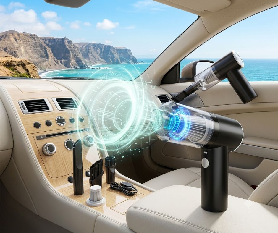 ASPIRADOR INALÁMBRICO USO PARA EL HOGAR Y EL AUTO 120W DE POTENCIA - 1
