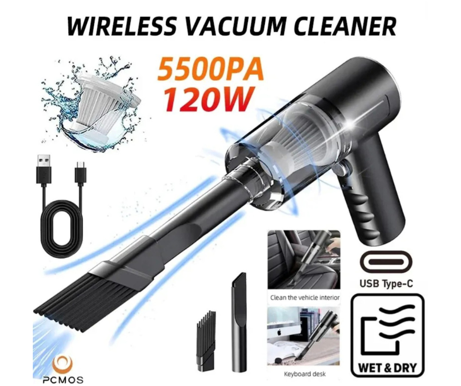 ASPIRADOR INALÁMBRICO USO PARA EL HOGAR Y EL AUTO 120W DE POTENCIA - 2