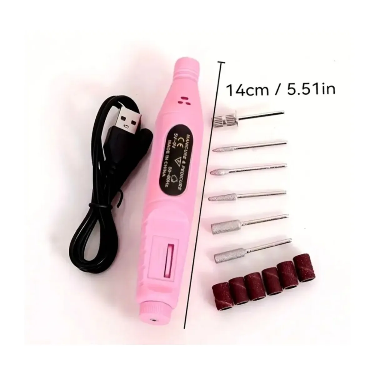 PULIDOR DE UÑAS ELÉCTRICO MANICURA PEDICURA + KIT DE PULIDO - 5