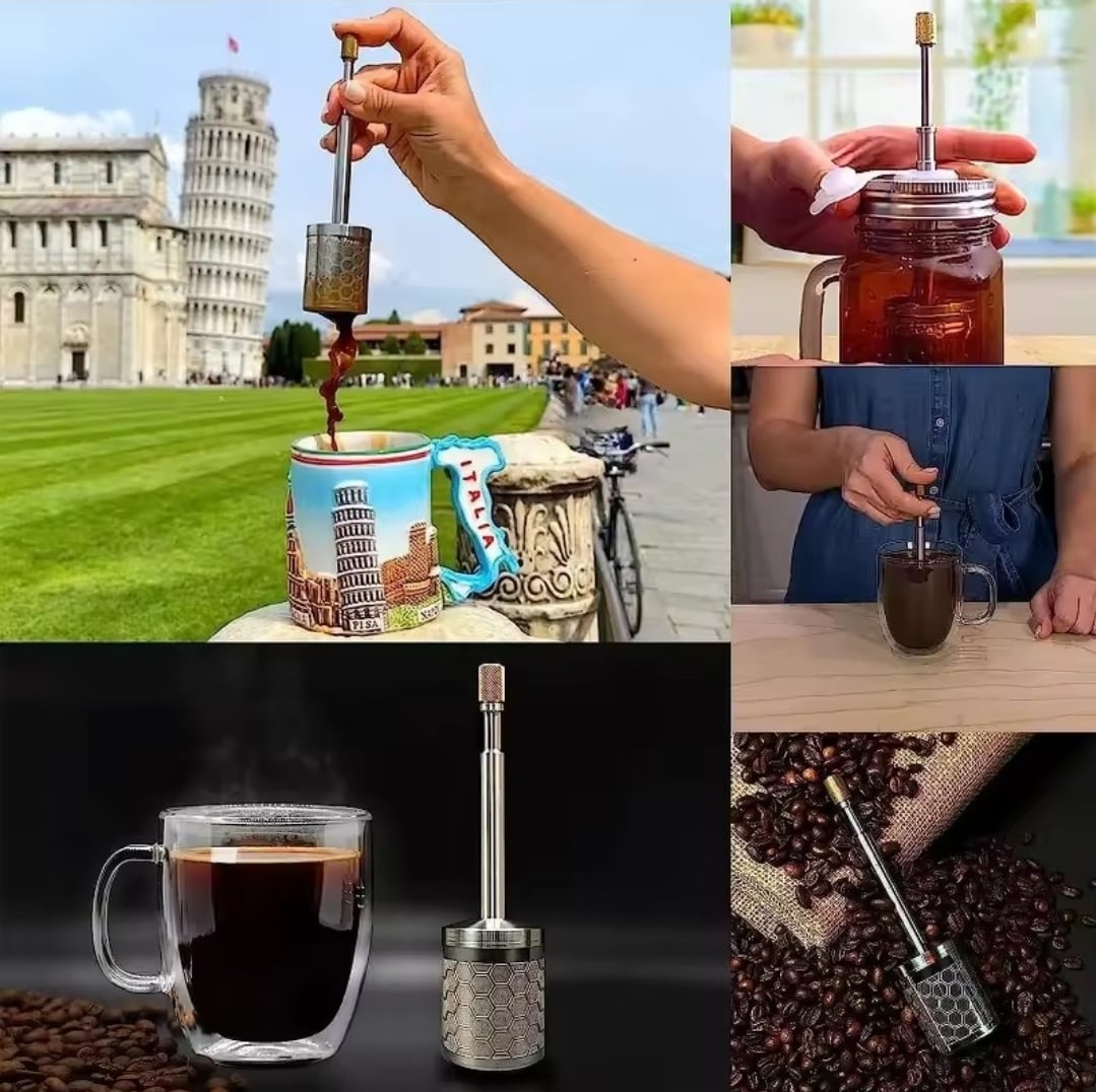 INFUSOR DE TÉ Y CAFÉ TIPO PRENSA / MEZCLADOR DE LIBERACIÓN RÁPIDA - 2