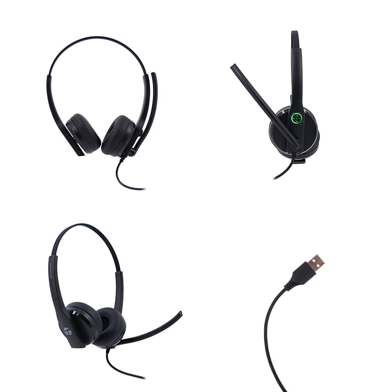 AUDÍFONO USB TEROS TE-8039CS LUCES LED RGB, CON MICRÓFONO - 2