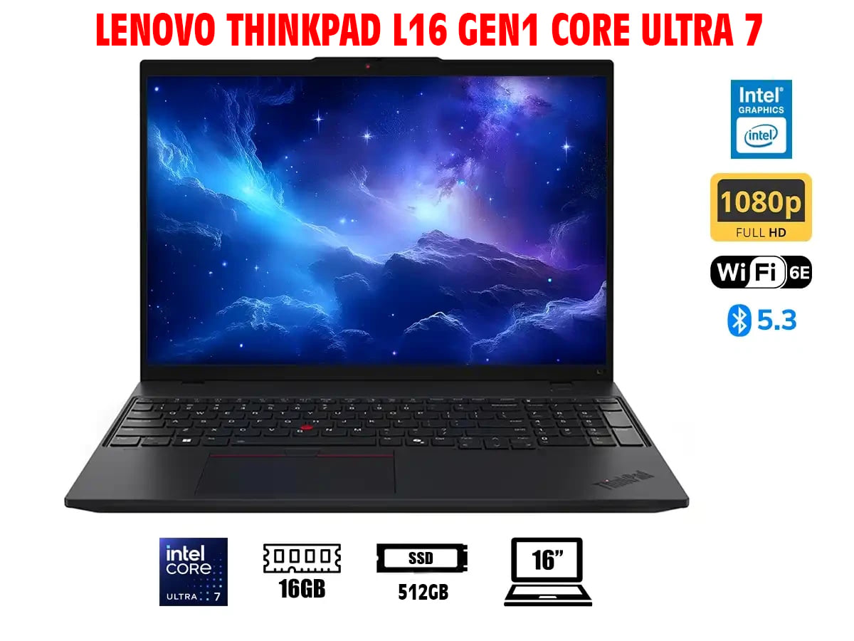 LAPTOP LENOVO THINKPAD L16 GEN1 CORE ULTRA 7 DE 16' WUXGA RAM 16GB SSD 512GB WIN 11 PRO - 1