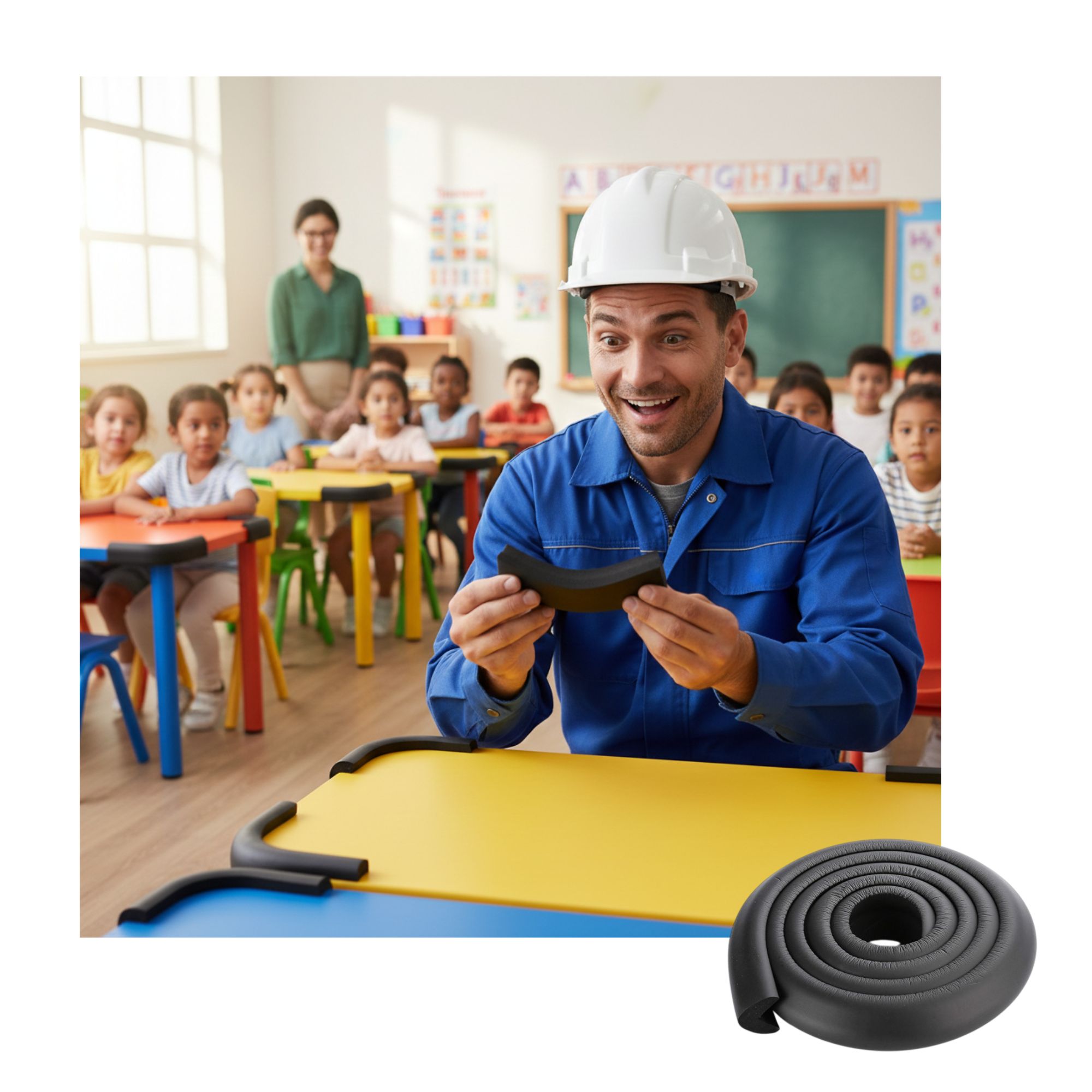 PROTECTOR FILOS ROLLO L X 2 MTS SET 2 UNDS NEGRO - 2