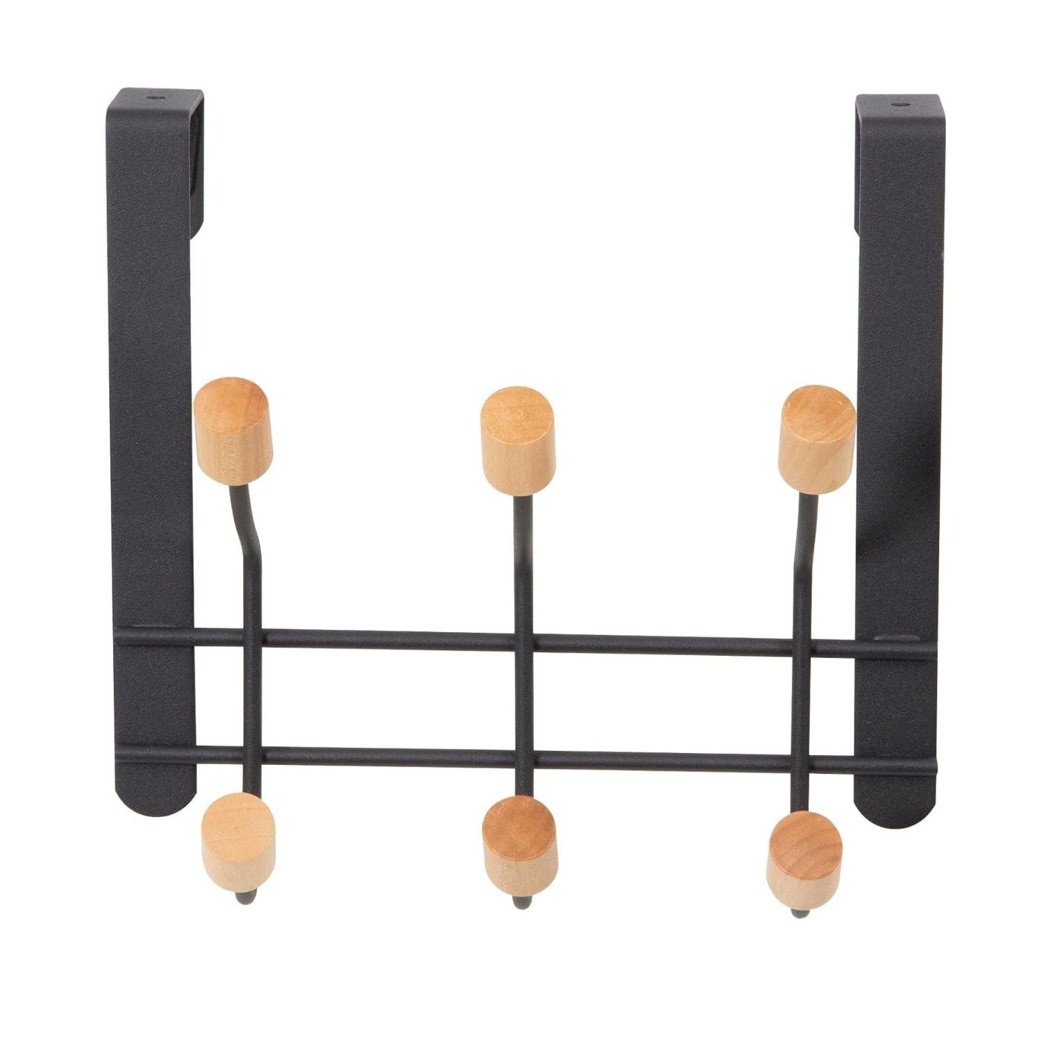 COLGADOR PARA PUERTA DE 6 GANCHOS NEGRO - 5
