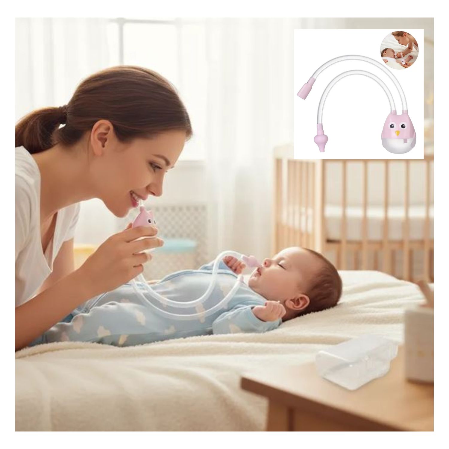ASPIRADOR NASAL BUHO ROSADO - 1