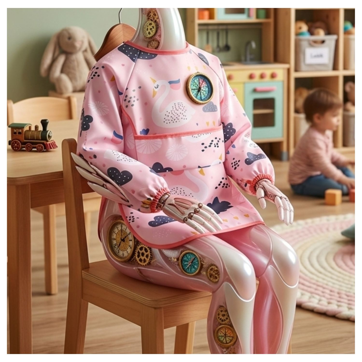 MANDIL INFANTIL CON MANGAS CISNE SET 2 UNDS - 3