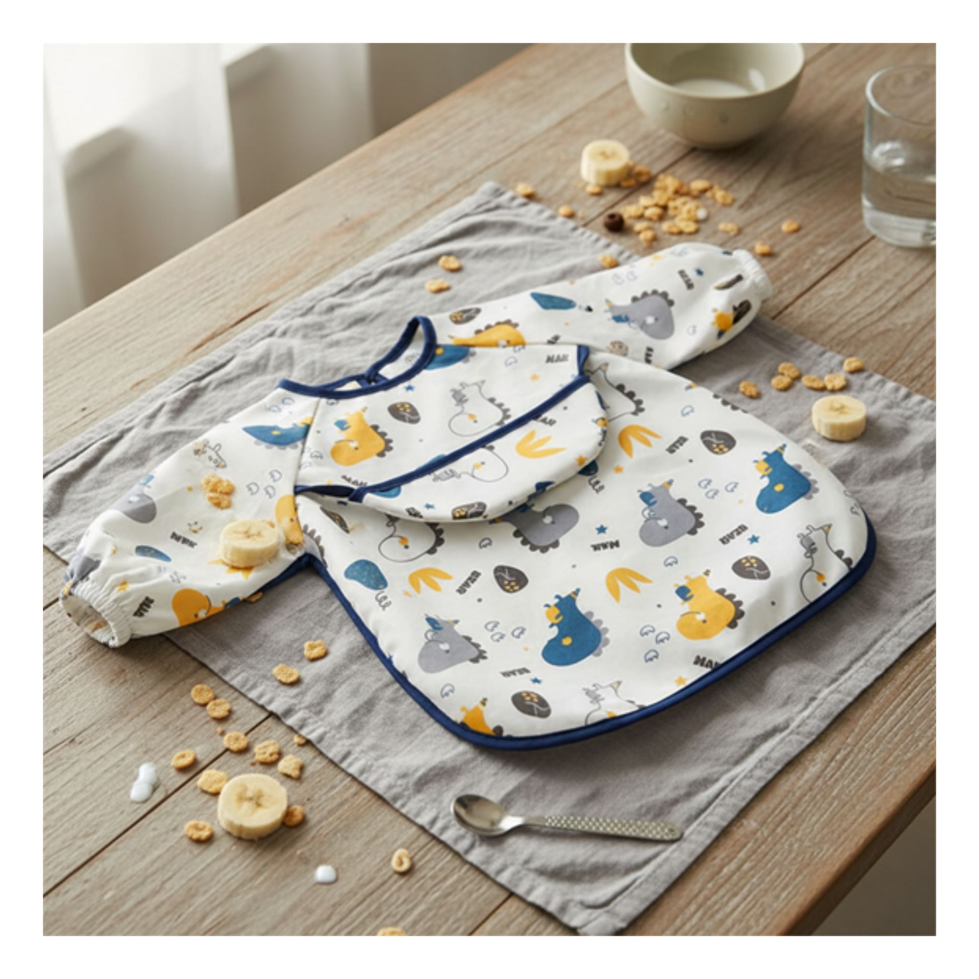 MANDIL INFANTIL CON MANGAS DINOM SET 2 UNDS - 3