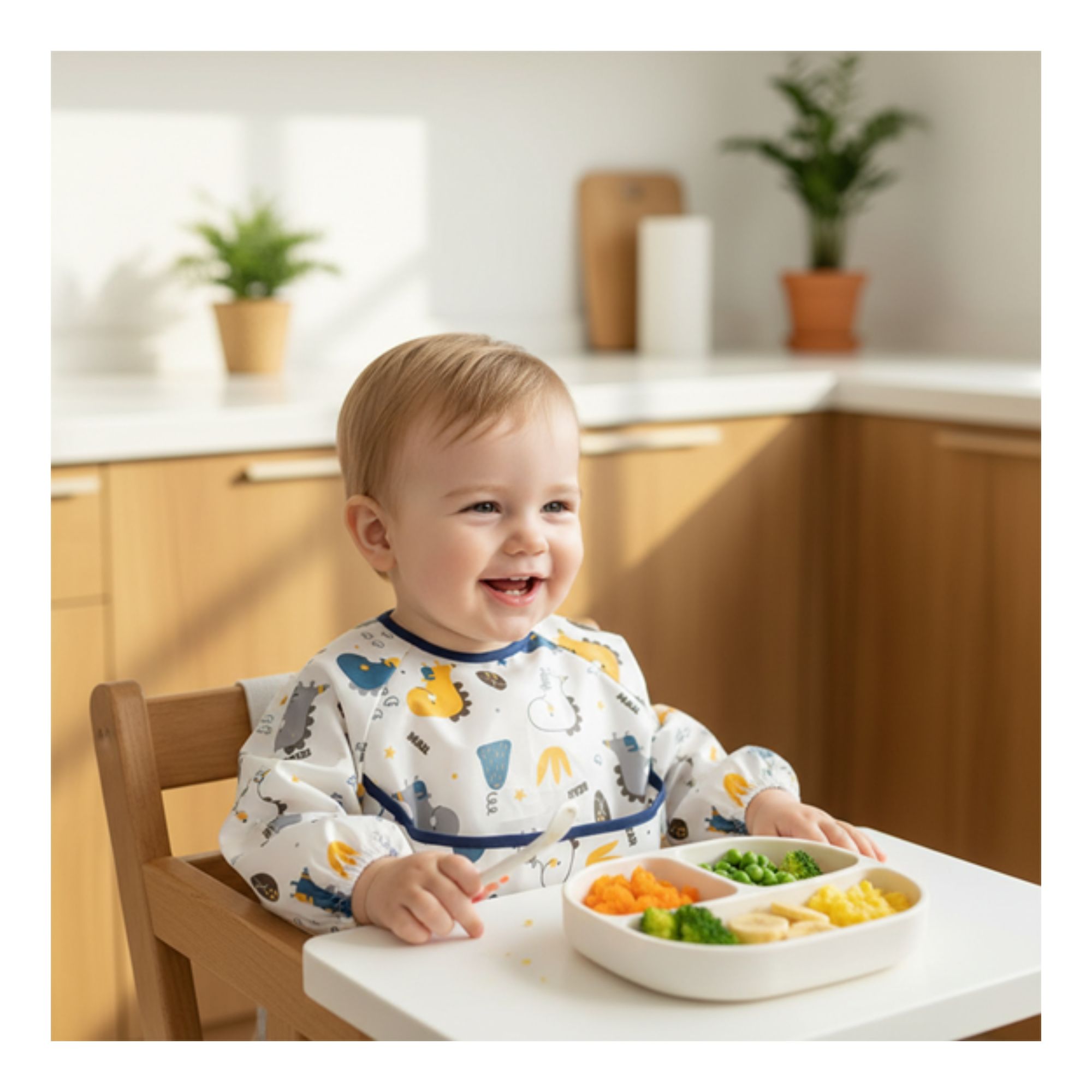 MANDIL INFANTIL CON MANGAS DINOM SET 2 UNDS - 4