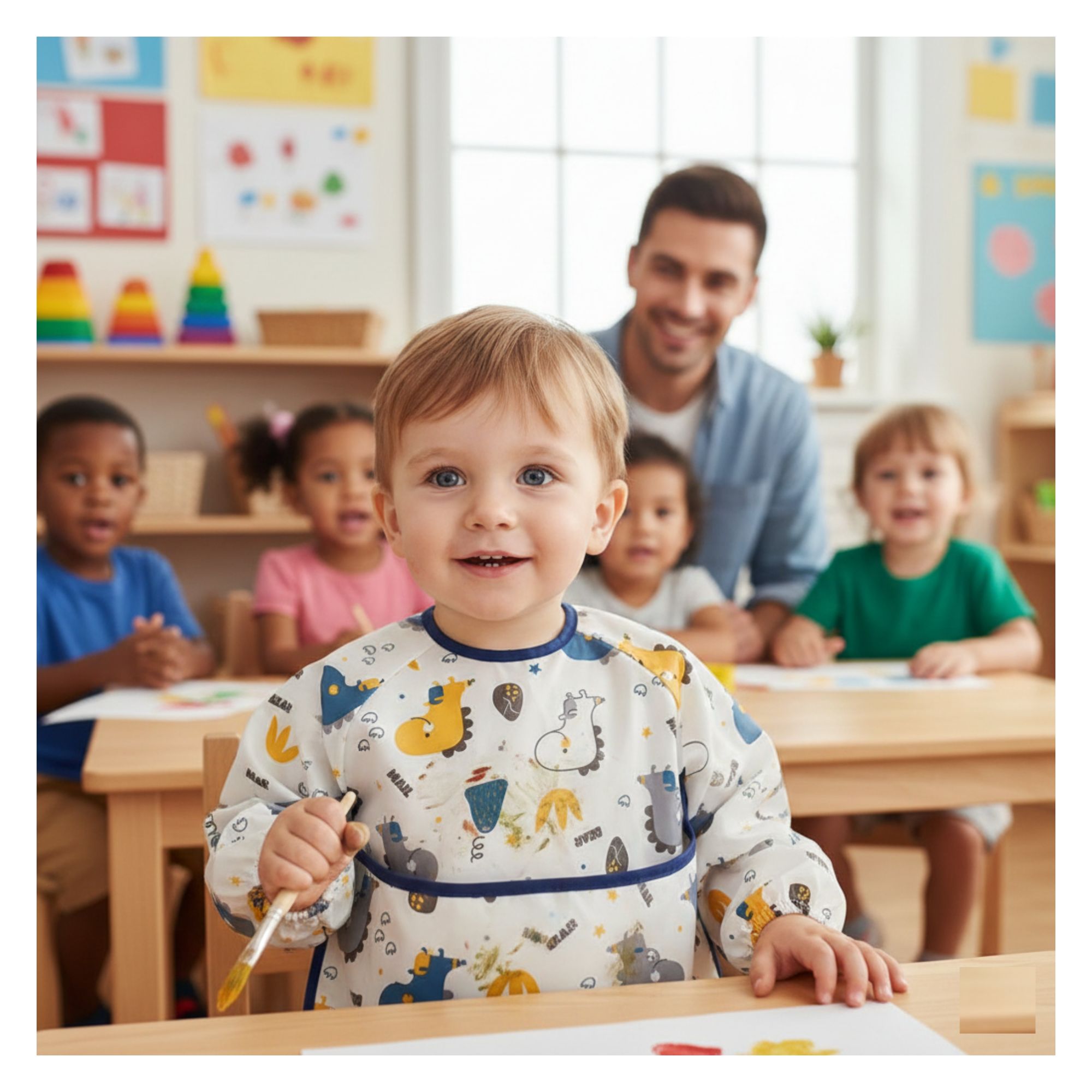 MANDIL INFANTIL CON MANGAS DINOM SET 2 UNDS - 5