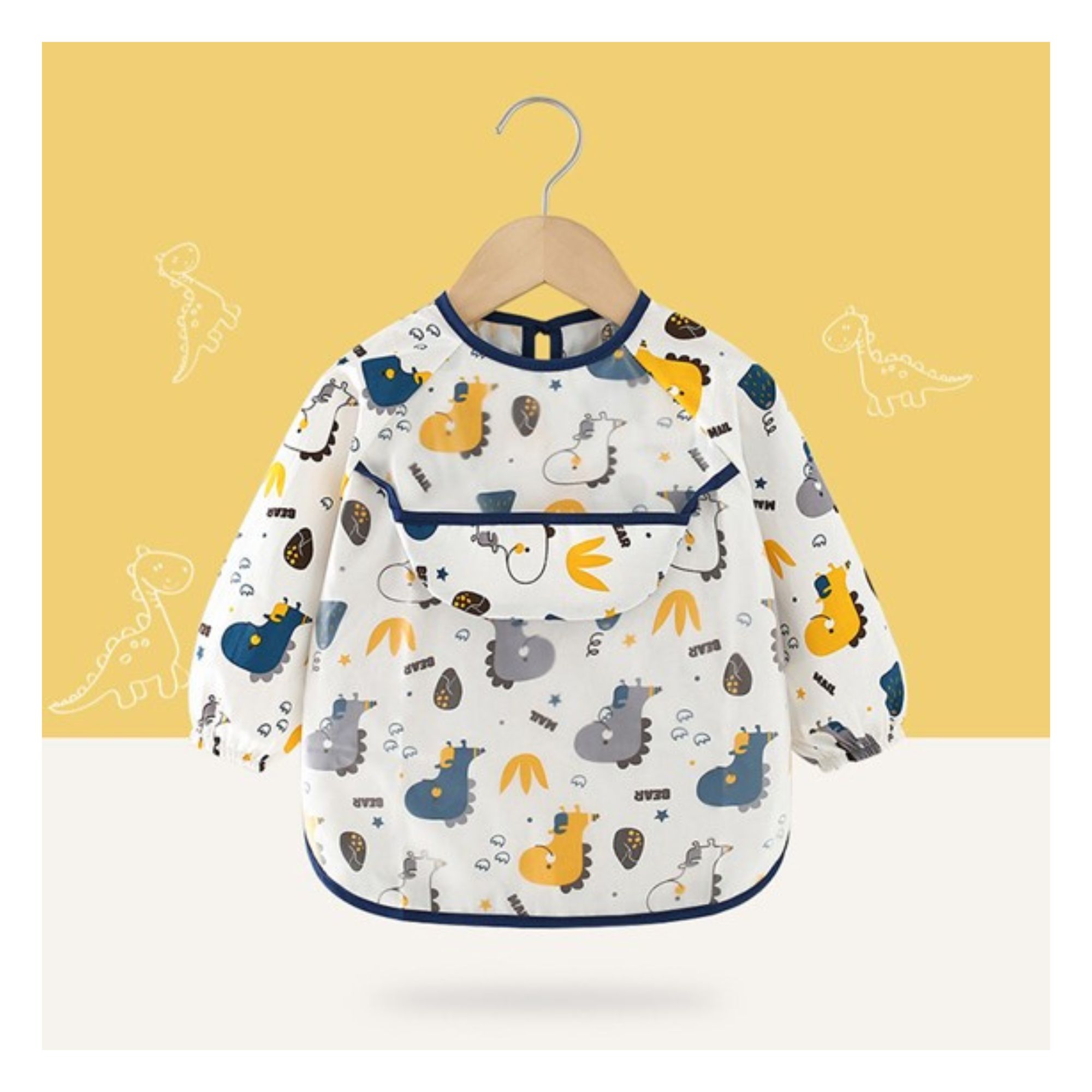 MANDIL INFANTIL CON MANGAS DINOM SET 2 UNDS - 6