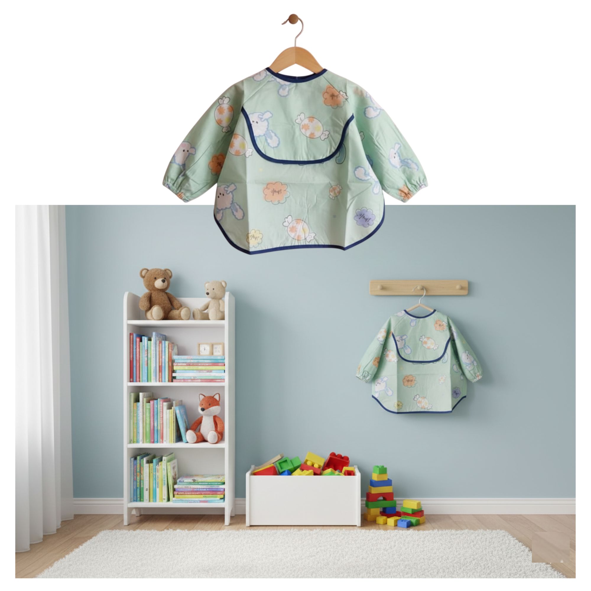 MANDIL INFANTIL CON MANGAS CUTE SET 2 UNDS - 4