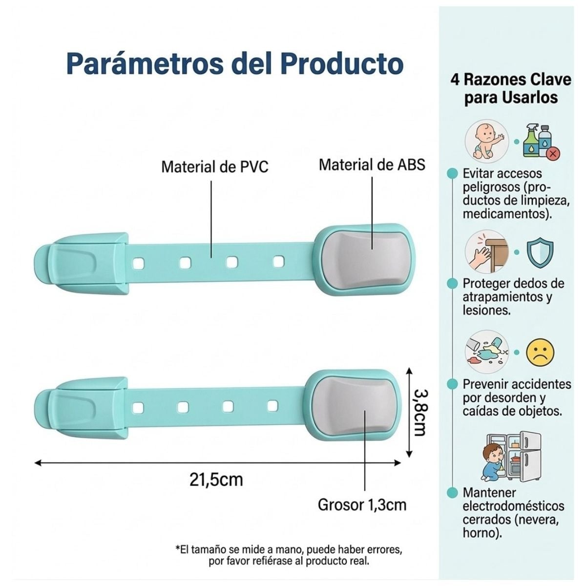 SEGURO INFANTIL MULTIUSO PARA HOGAR PACK 6 UNDS BB4 - 7