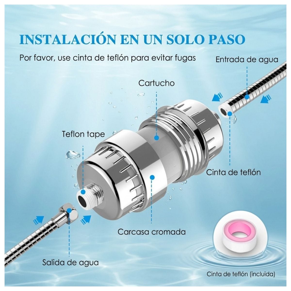 FILTRO UNIVERSAL DE AGUA PARA DUCHA - 5