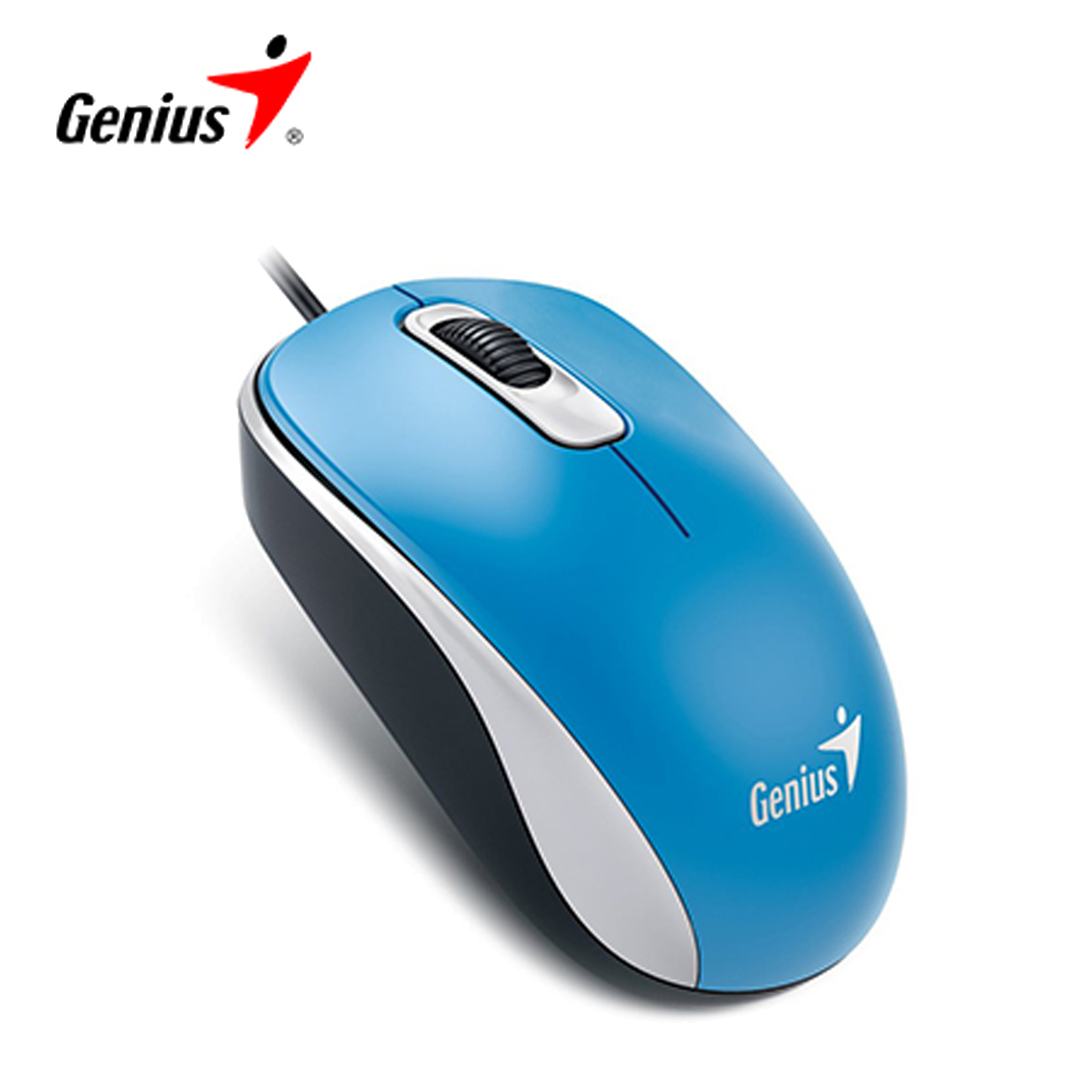 MOUSE GENIUS DX-110 USB OPTICO 1000 DPI BLUE - 2