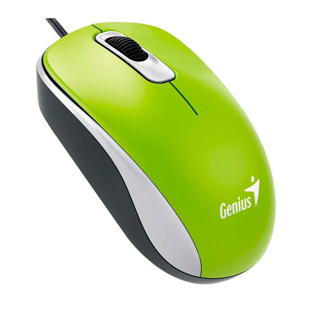 MOUSE GENIUS DX-110 USB OPTICO 1000 DPI GREEN - 1