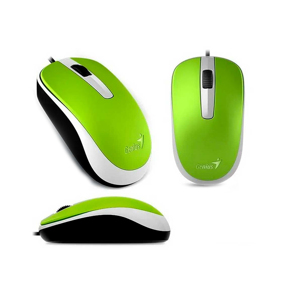 MOUSE GENIUS DX-110 USB OPTICO 1000 DPI GREEN - 3