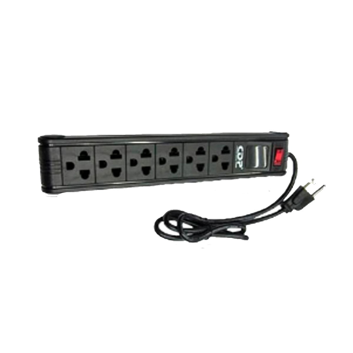SUPRESOR DE PICOS CDP 06 TOMAS BLACK 220V - 1