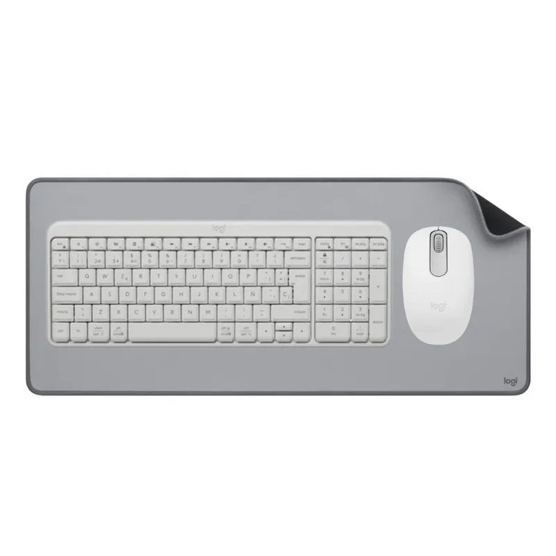 KIT LOGITECH TECLADO K250 + MOUSE M196 BLANCO +PAD MOUSE 30X70 GRIS - 2
