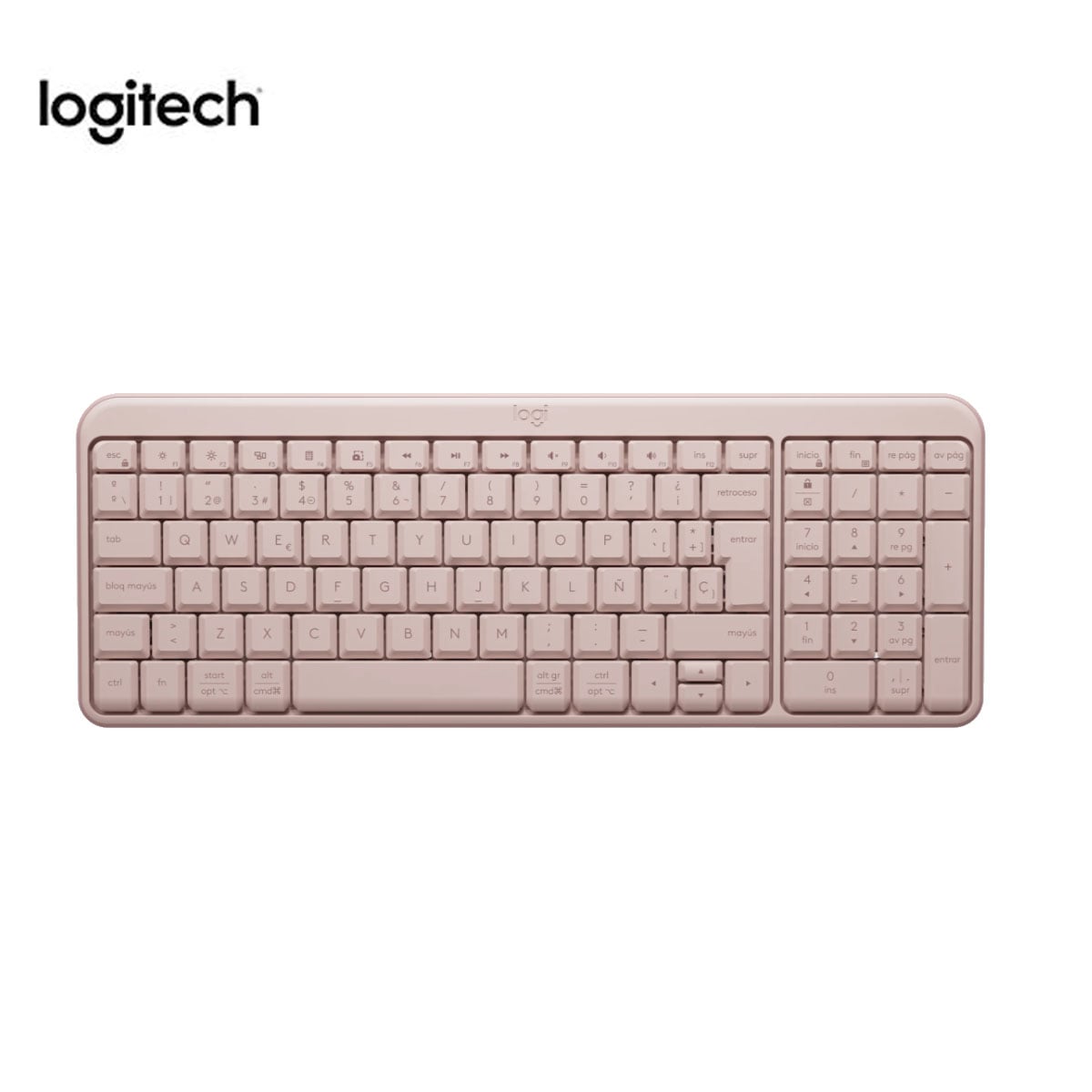 KIT TECLADO K250 Y MOUSEM240 BT INALÁMBRICO ROSADO - 2