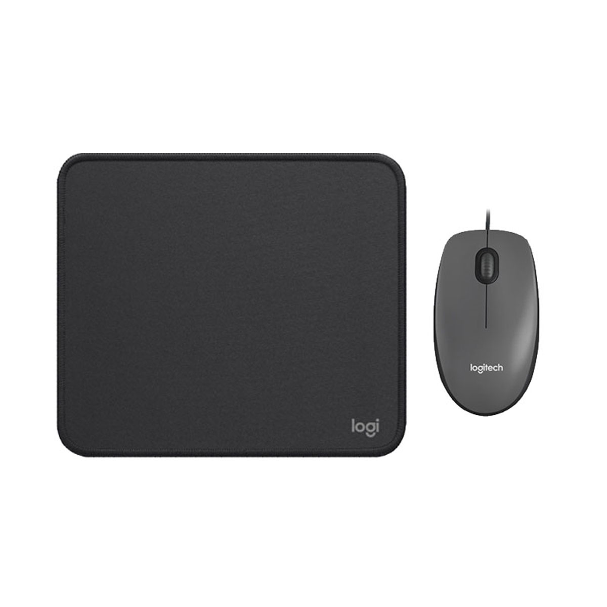 KIT LOGITECH MOUSE M90 GRIS PAD MOUSE 200X230 NEGRO - 1