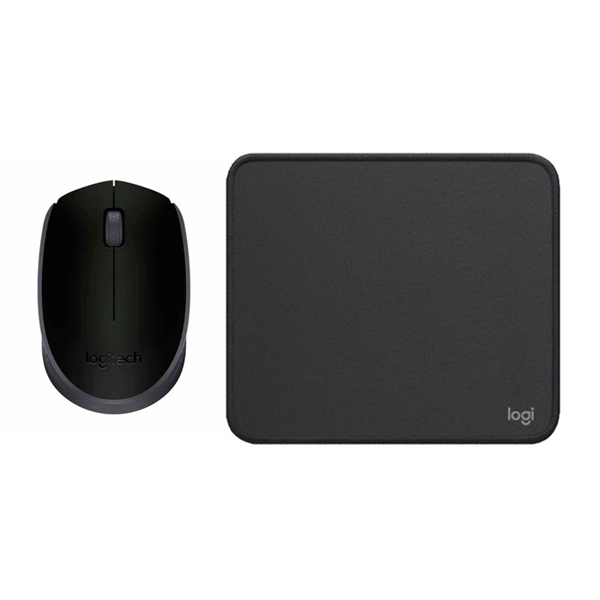 KIT LOGITECH MOUSE M170 Y PAD MOUSE 200X230 NEGRO - 1