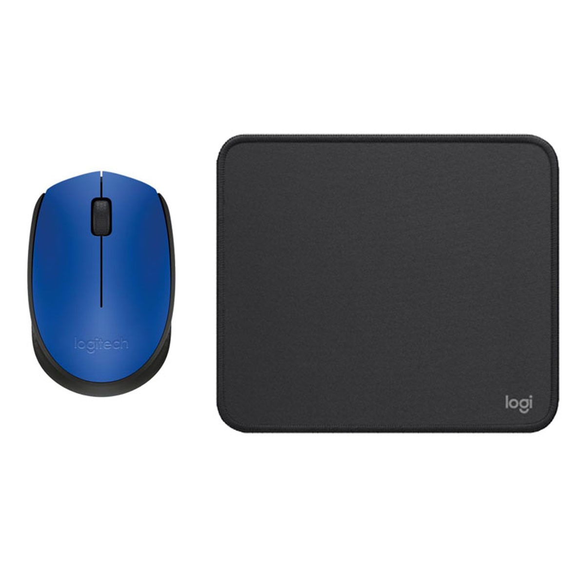 KIT LOGITECH MOUSE M170 AZUL PAD MOUSE 200X230 NEGRO - 1