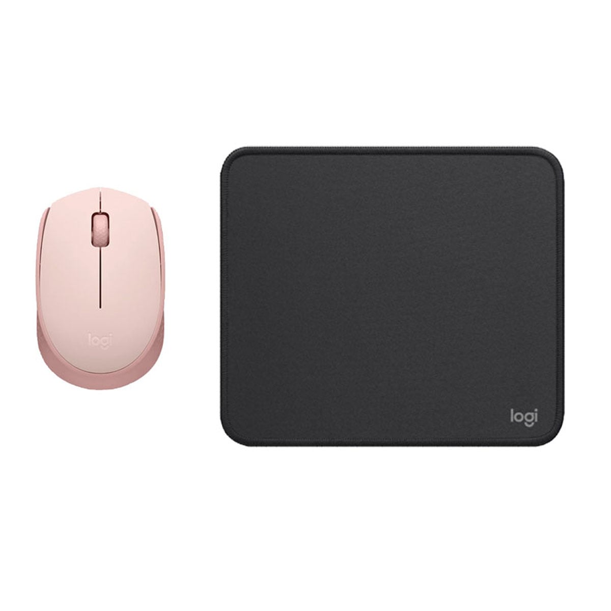 KIT LOGITECH MOUSE M170 ROSADO PAD MOUSE 200X230 NEGRO - 1