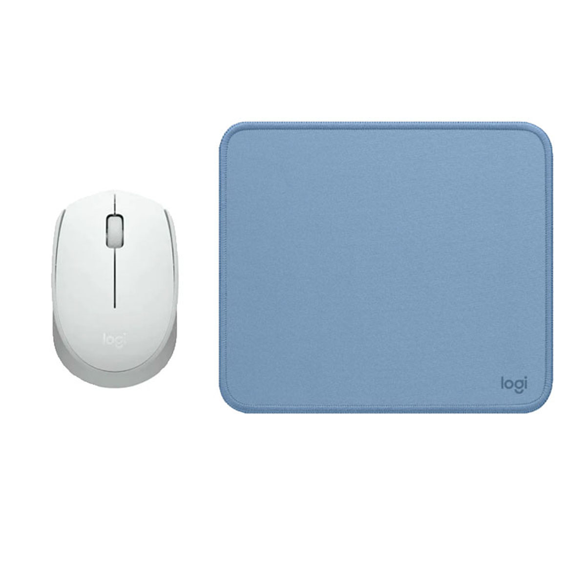KIT LOGITECH MOUSE M170 BLANCO PAD MOUSE 200X230 AZUL - 1