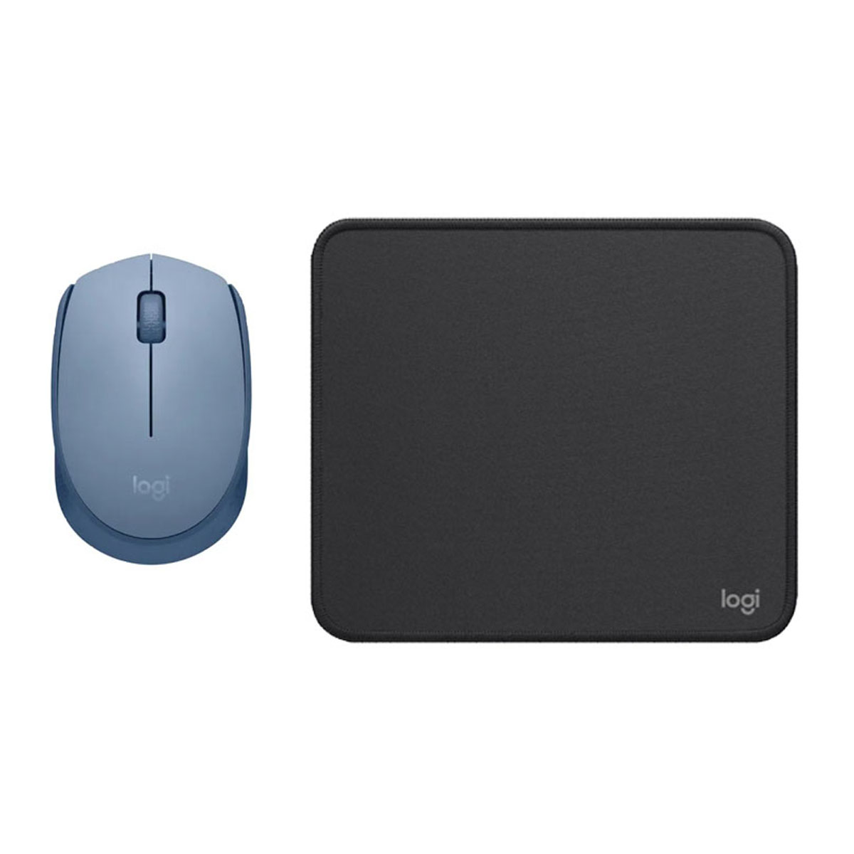 KIT LOGITECH MOUSE M170 AZUL GRIS PAD MOUSE 200X230 NEGRO - 1