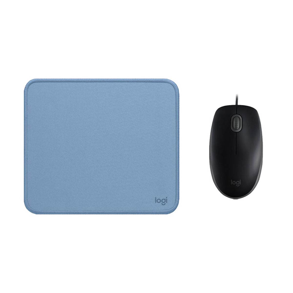 KIT LOGITECH MOUSE M110 NEGRO PAD MOUSE 200X230 AZUL - 1