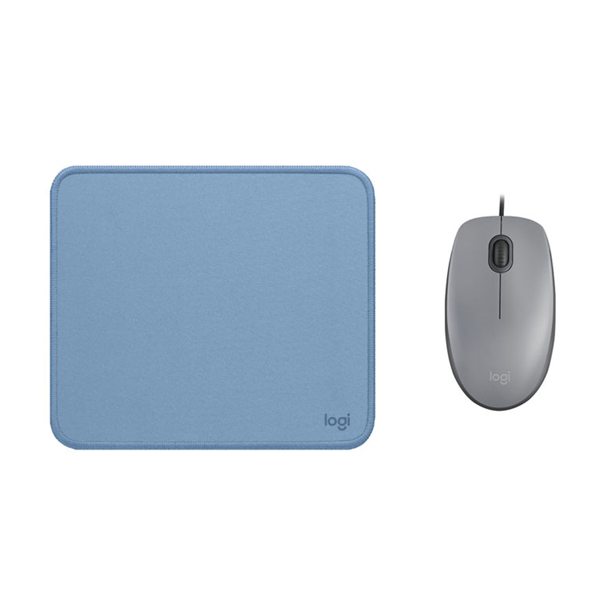 KIT LOGITECH MOUSE M110 GRIS PAD MOUSE 200X230 AZUL - 1