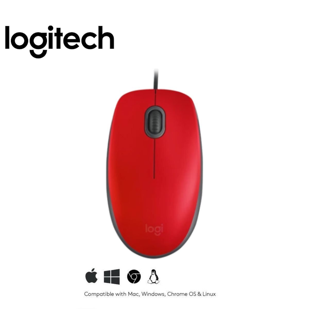 KIT LOGITECH MOUSE M110 ROJO PAD MOUSE 200X230 AZUL - 2